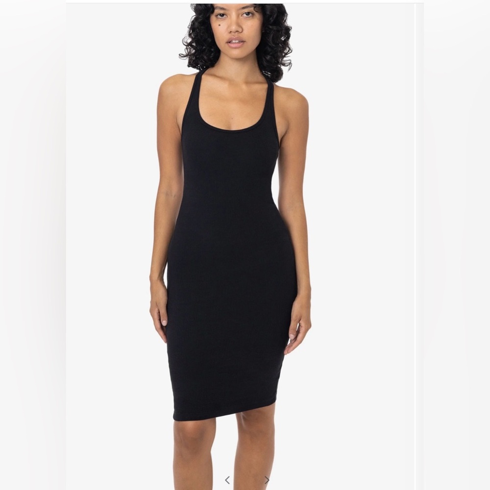 American Apparel Black Midi Dress